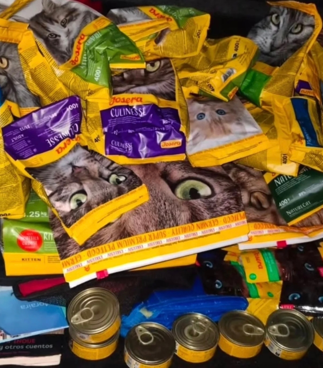 donacion pienso y latas